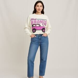 Ford Bronco Girl Cropped Sweatshirt by Grayson Threads Vintage Style L